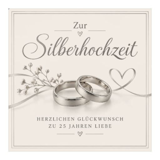Zur Silberhochzeit | Silberringe