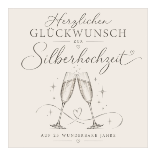 Zur Silberhochzeit | Sektgläser