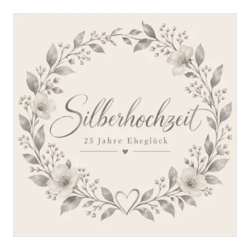 Zur Silberhochzeit | Blütenkranz