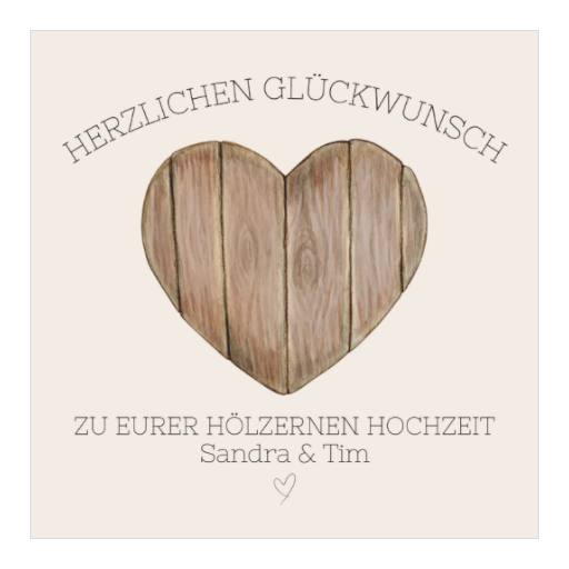 Holzhochzeit | Holzherz