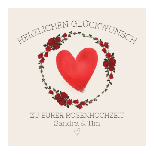 Rosenhochzeit | Rotes Herz