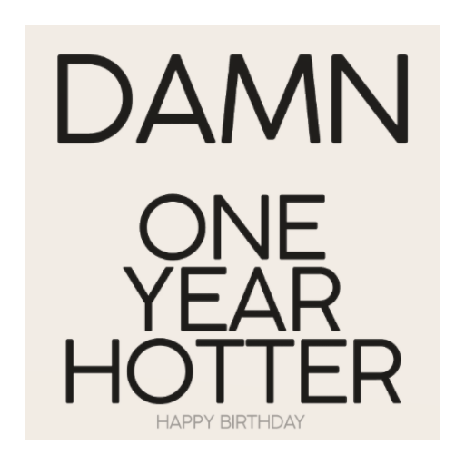 Damn, one year hotter