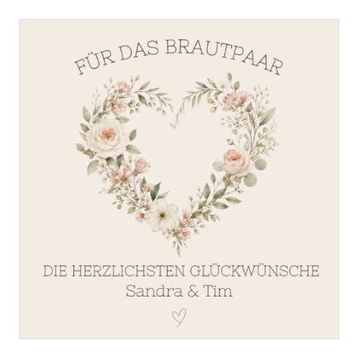 Für das Brautpaar | Blumenherz