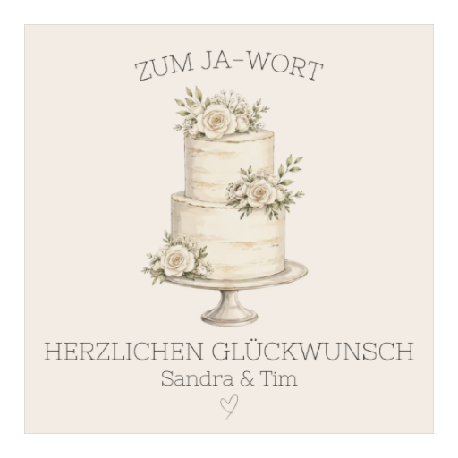 Zum JA-Wort | Hochzeitstorte