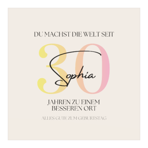Du machst die Welt zu einem besseren Ort