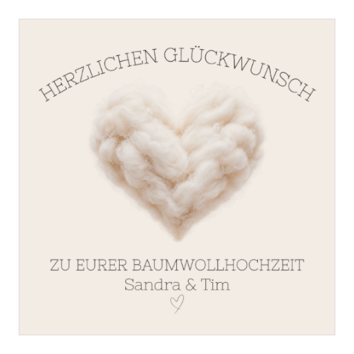 Baumwollhochzeit | Wollherz