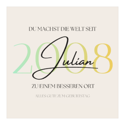 Jahrgangskarte | Grün-Gelb