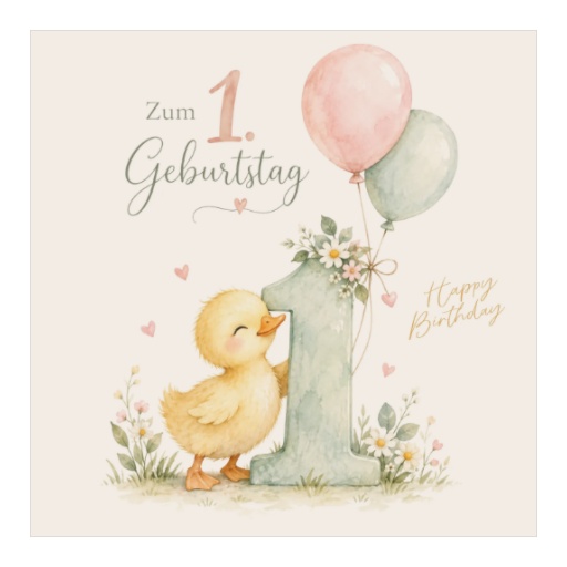 Zum 1. Geburtstag | Küken