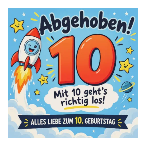 Alles Liebe zum 10. Geburtstag | Rakete