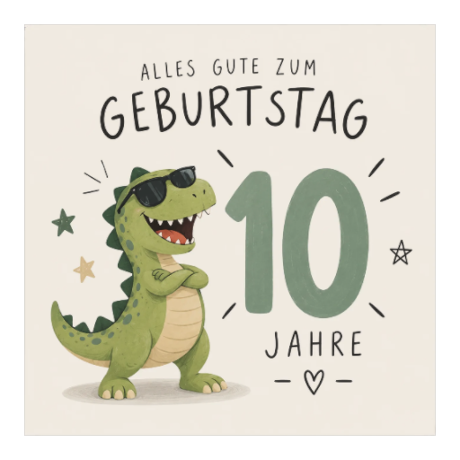 Alles Liebe zum 10. Geburtstag | Dino