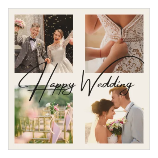 Fotocollage Hochzeit