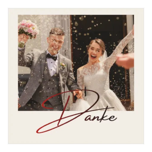 Dankeskarte zur Hochzeit