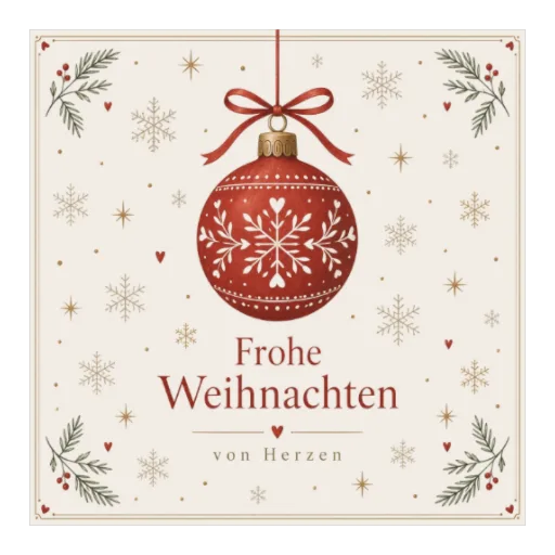 Frohe Weihnachten | Rote Kugel