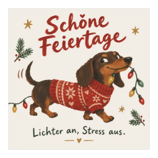 Schöne Feiertage | Dackel